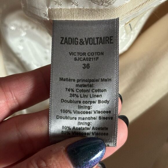 Zadig & Voltaire Blazer Linen Blend Size 36 / S - Picture 8 of 8